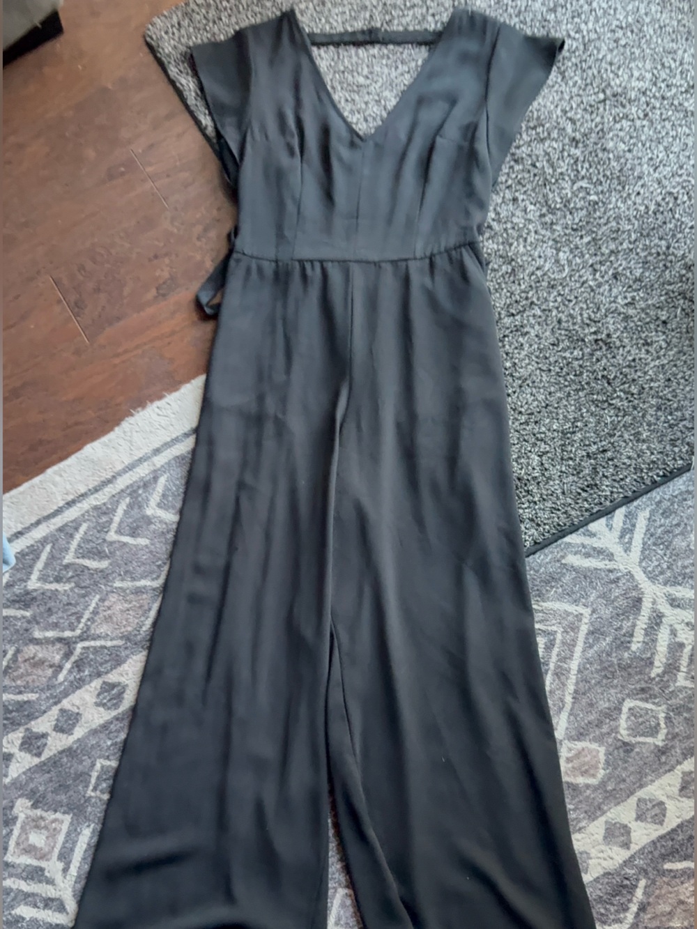 Target Black Wide-Leg Jumpsuit with V-Neck